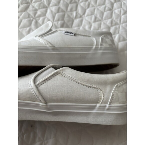 Vans White Checkered Slip-On Sneakers Mens 10.5 - Picture 6 of 10